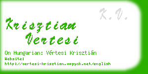krisztian vertesi business card